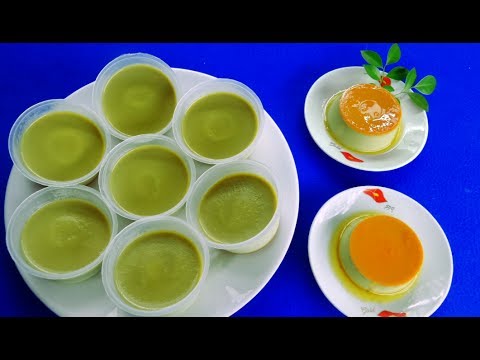 cách làm bánh flan trà xanh