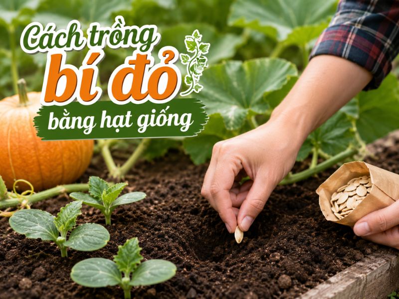 Cách trồng bí đỏ bằng hạt giống cho năng suất ổn định